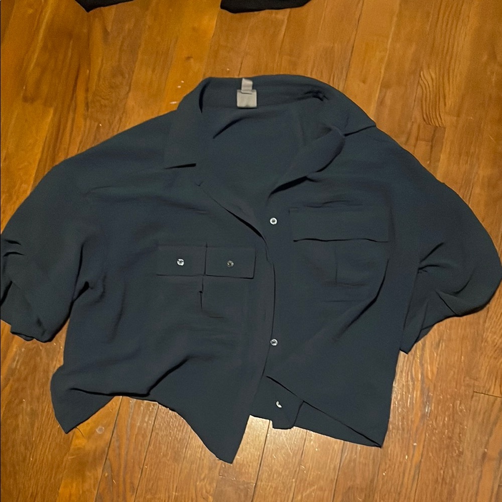 Dark Green Button-Up Shirt